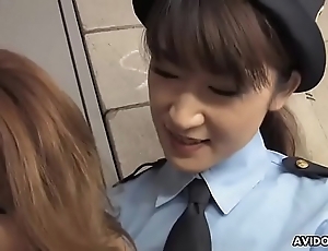 Swishy policewoman licks increased by toys japanese honey momomi sawajiri