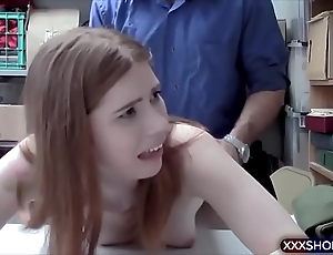 Irish redhead safe-cracker legal age teenager unspecific acquires on to the carpet screwed