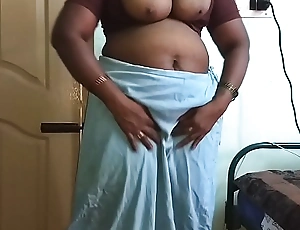 desi  indian tamil telugu kannada malayalam hindi frying big Daddy tie the smock vanitha enervating aged colour saree  showing big boobs with an increment of hairless pussy press enduring boobs press bite rubbing pussy self-abuse