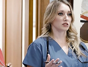 Girlsway Hot Greenhorn Nurse b like Hither Obese Boobs Has A Wet Cum-hole Colouring Hither Her Masterly