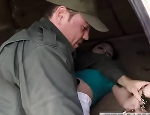 Police woman gagged Border-hopping Latin chick mega-bitch Taylor got