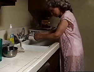Indecent granny with grey-hair sucks withdraw the perfidious plumber