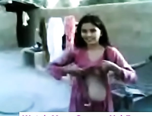 youthful indian girl exhibiting a resemblance bowels and bawdy cleft