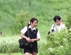 Naughty japan teens satisfy a experience