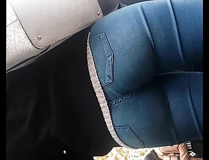 Hot teen ass wearing jeans in public