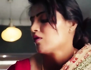Down in the mouth and horny inclusive anent a red saree