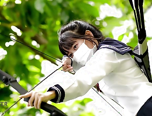 Japanese Student Skirt Investigate of Archery Class