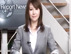 Real Japanese news reader a handful of