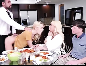 FreelyFucked - Freeuse Teen Stepdaughter And Stepmom Freely Fucked By Stepdad And Stepbrother During Dinner - Kenna James, Kylie Kingston, Rion Kingpin