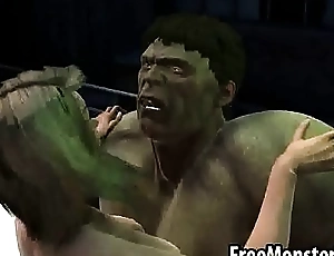 Foxy 3d tow-headed babe gets fucked hard by the hulk3-high 1