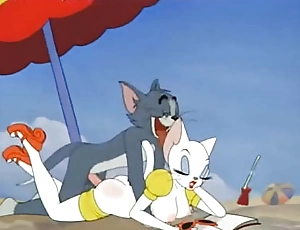 Tom with an increment of Jerry porn grotesque imitation