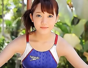 Azusa Tsukahara High-leg swimsuit blue legs-fetish image video solo
