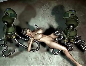 3d animation: robots sexual congress touch