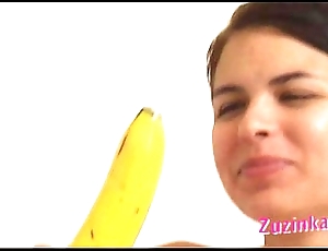 How-to: youthful obscurity girl teaches using a banana